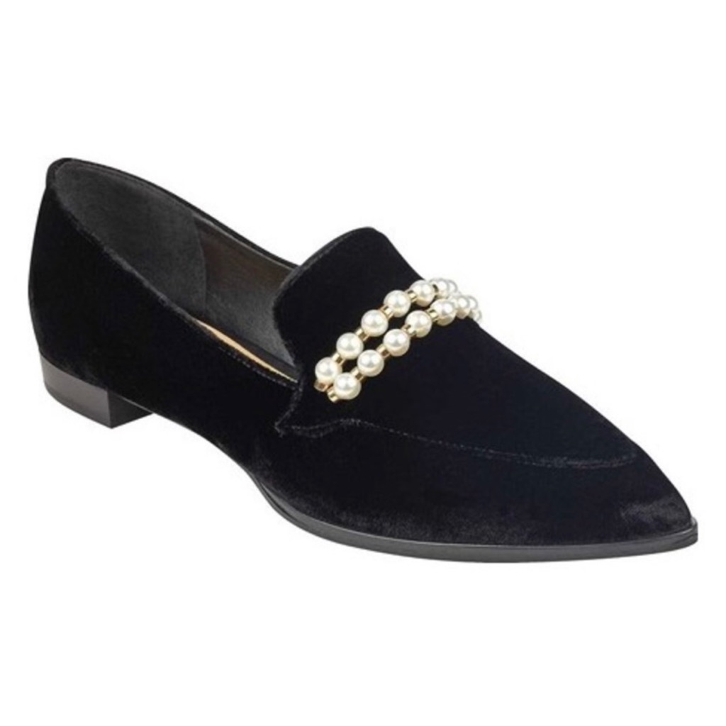 Nwot Marc Fisher Kneel Velvet Pearl Loafer